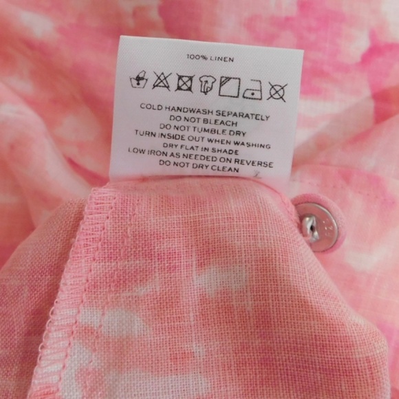 NWT!! Faithfull The Brand REVOLVE Les Deux Shorts Pink Roos Tie Dye Linen Size 4 - Picture 15 of 16